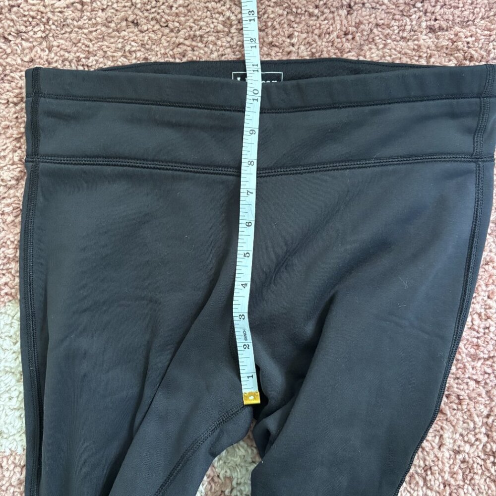 L.L. Bean Womens M-REG PrimaLoft ThermaStretch Fleece Leggings Mid Rise Black - Picture 9 of 9
